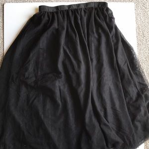 Medium length black Skirt